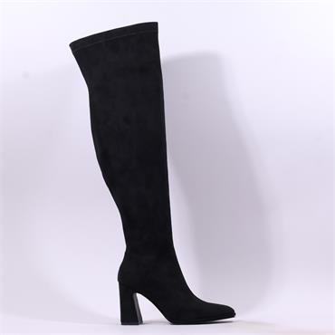 Pedro Anton Zahra Over Knee Boot - Black Suede